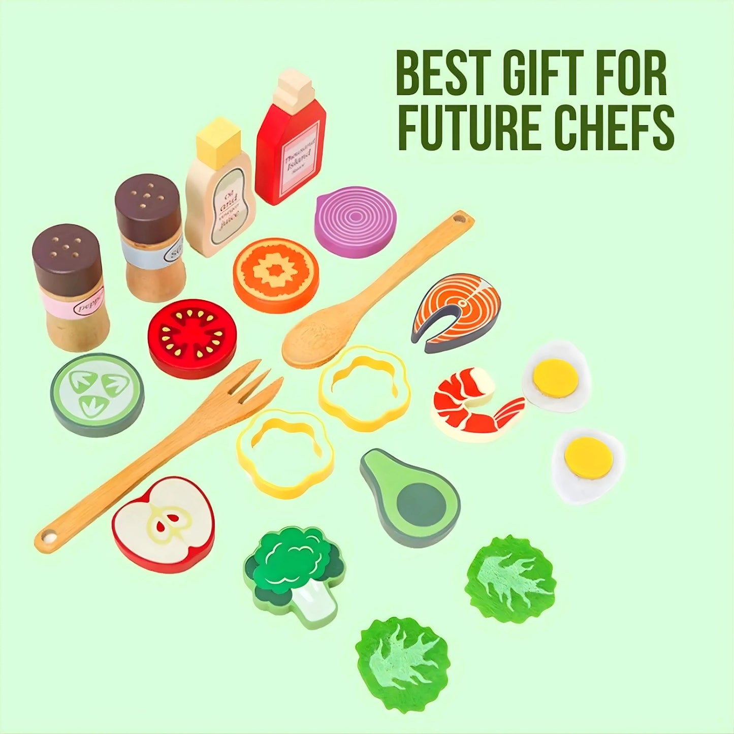 Wooden Salad Toy Set