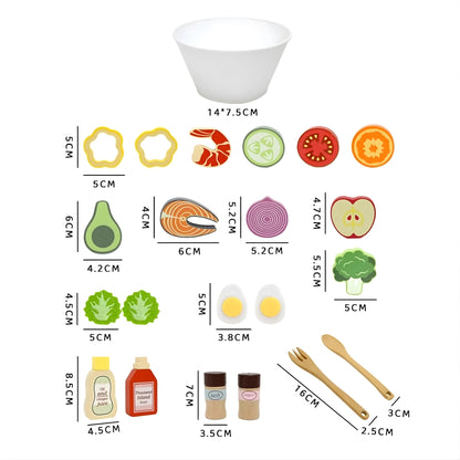 Wooden Salad Toy Set