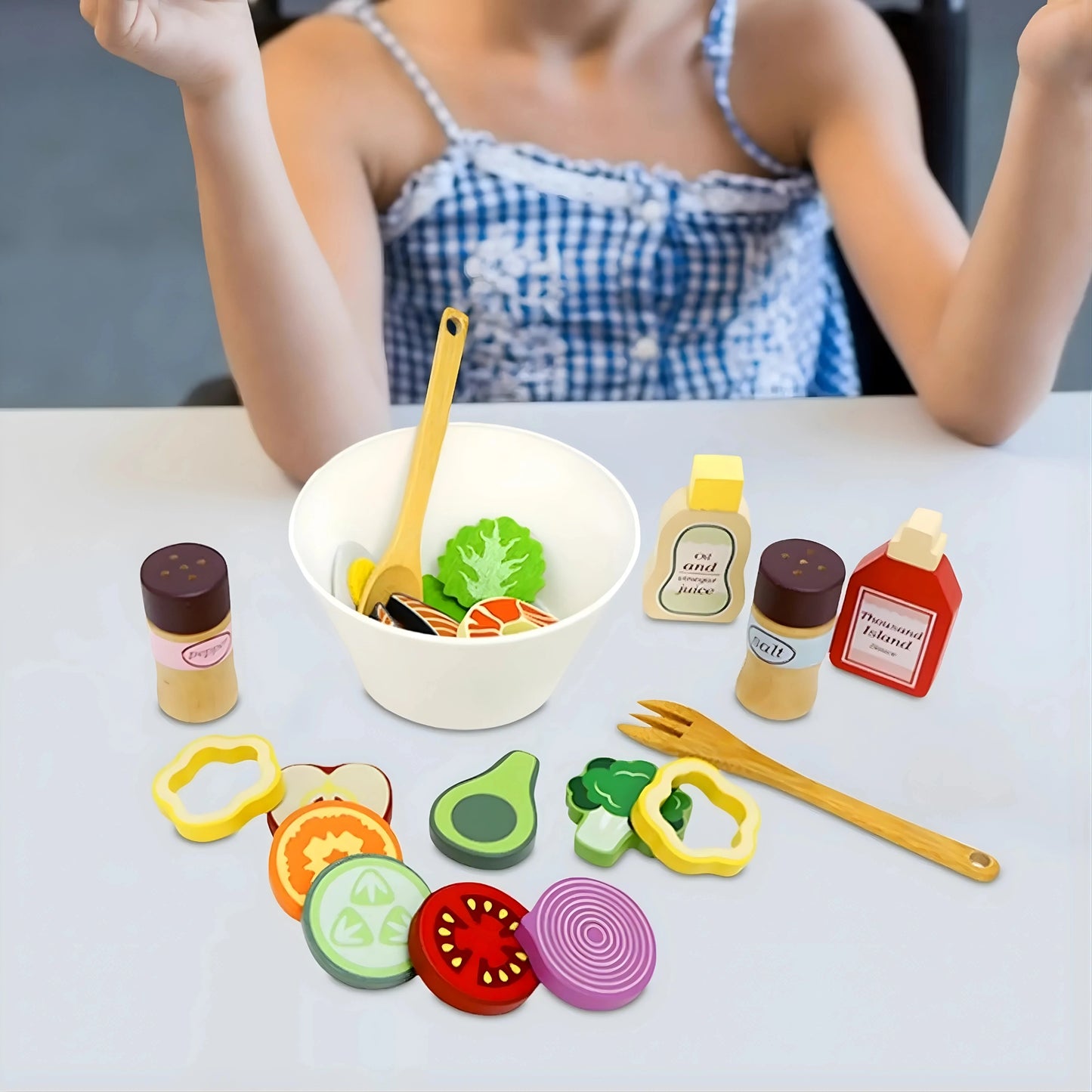 Wooden Salad Toy Set