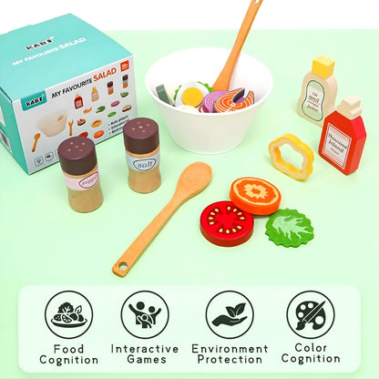 Wooden Salad Toy Set