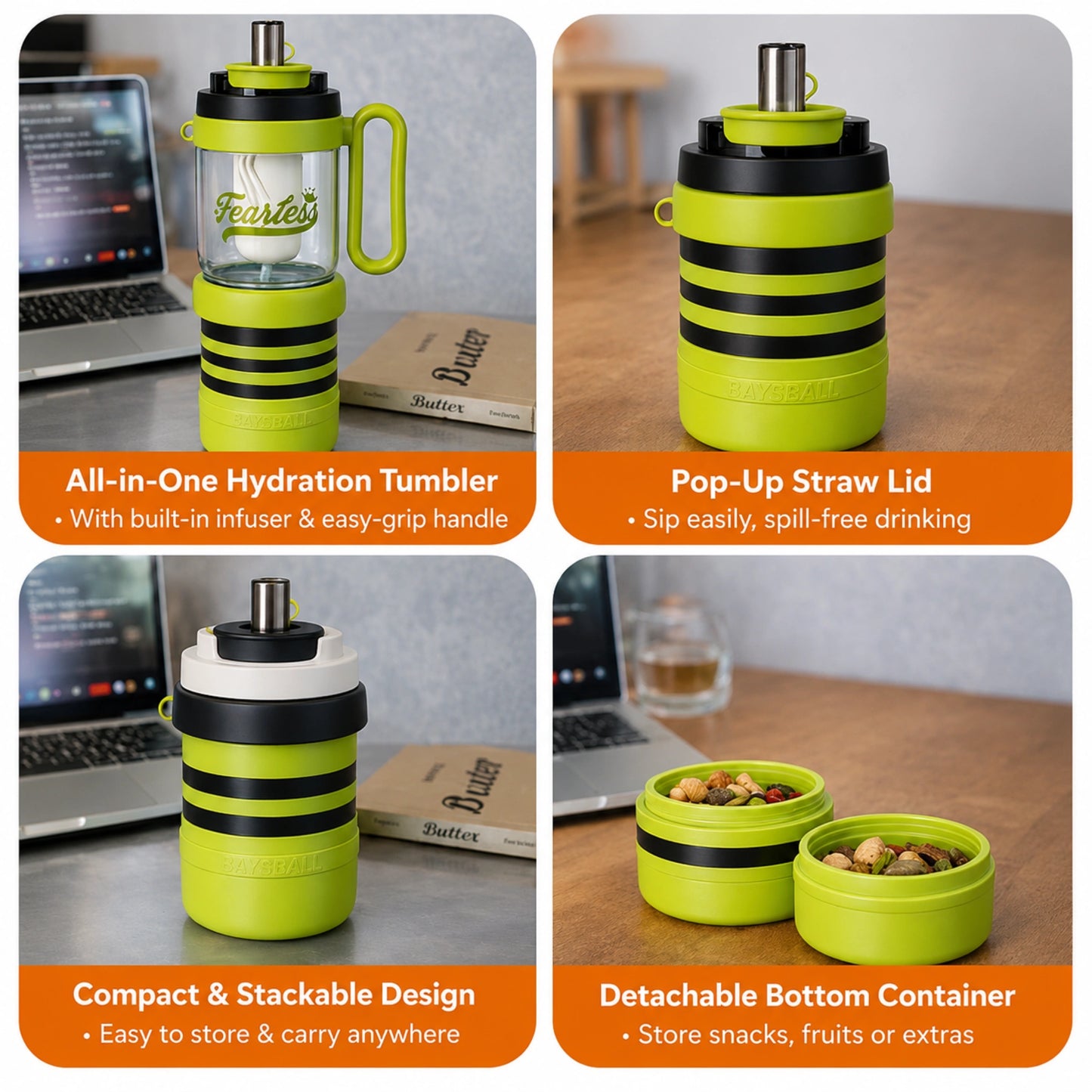Fearless All-in-One Hydration Tumbler