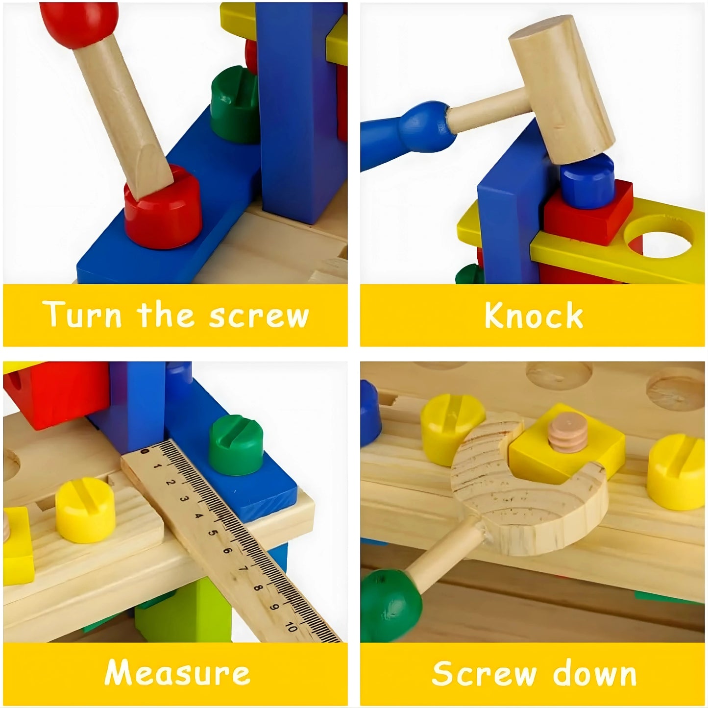 Wooden Kids Tool Bench Set