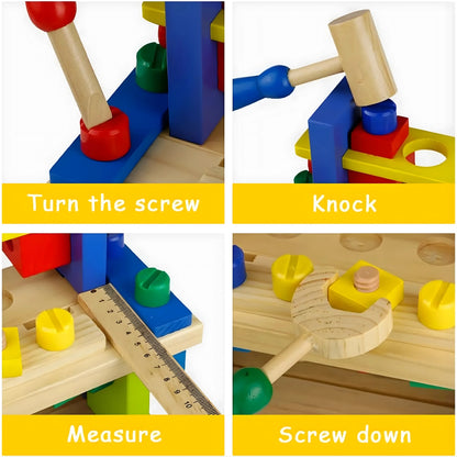Wooden Kids Tool Bench Set