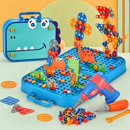 Dinosaur Electric Drill Construction Toy Set
