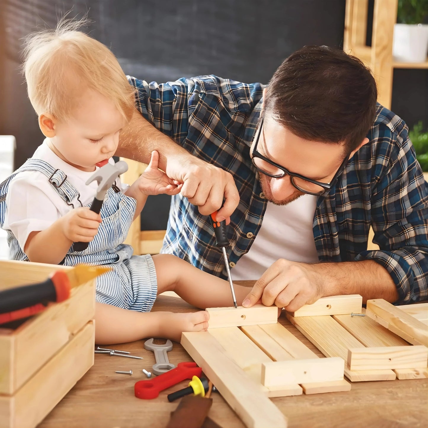 Wooden Kids Tool Bench Set