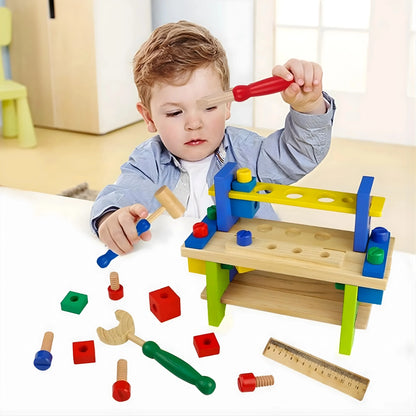 Wooden Kids Tool Bench Set