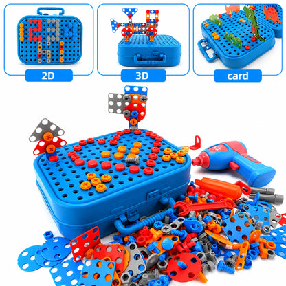 Dinosaur Electric Drill Construction Toy Set