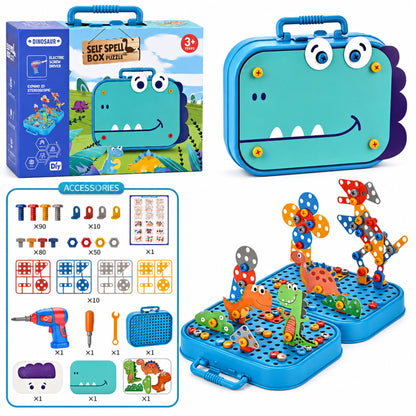 Dinosaur Electric Drill Construction Toy Set