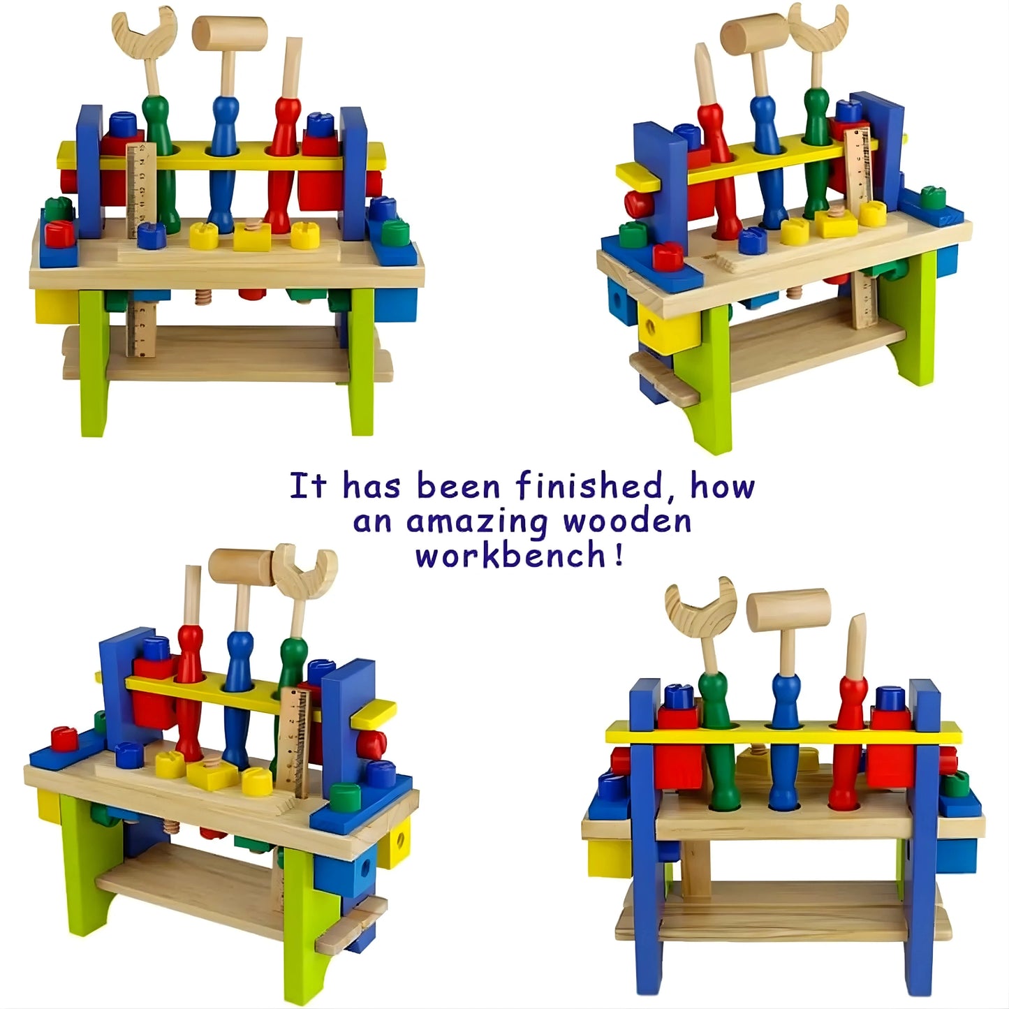 Wooden Kids Tool Bench Set