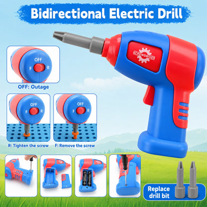 Dinosaur Electric Drill Construction Toy Set