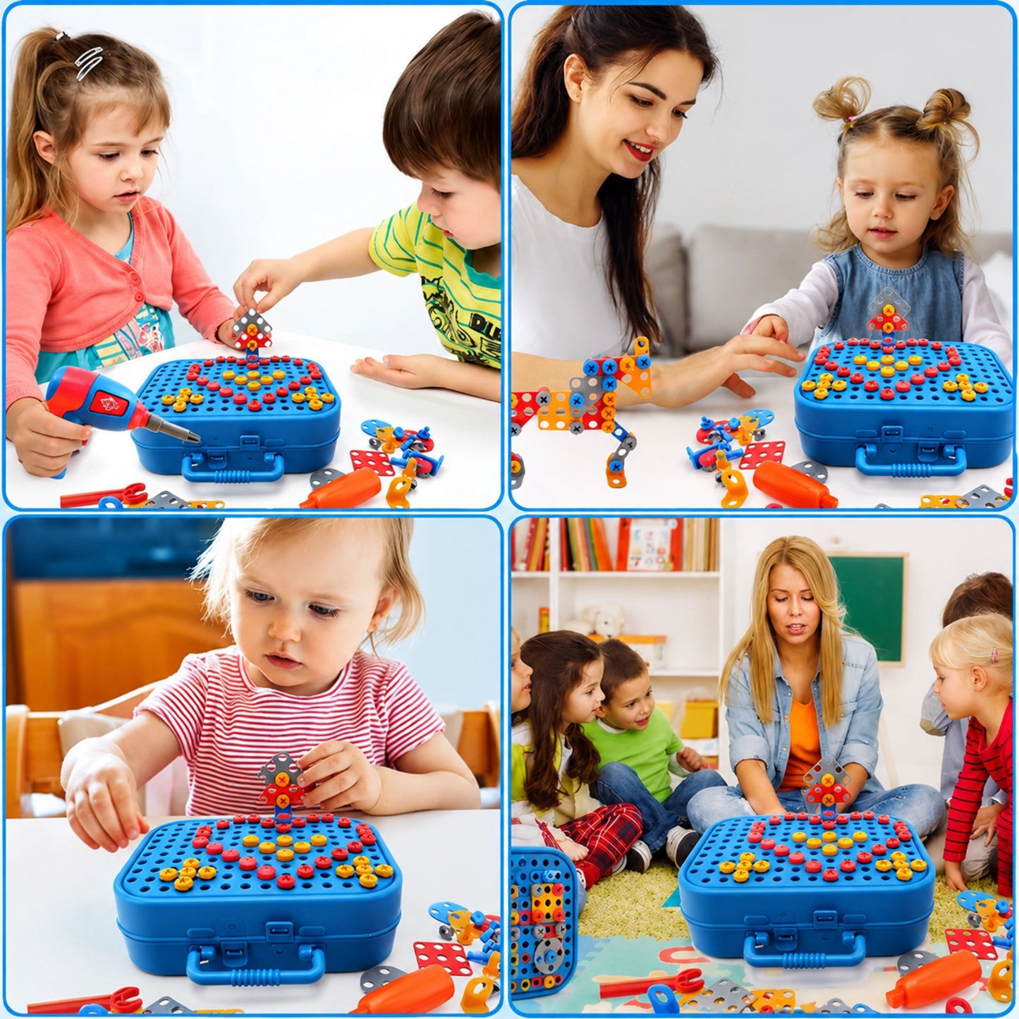 Dinosaur Electric Drill Construction Toy Set