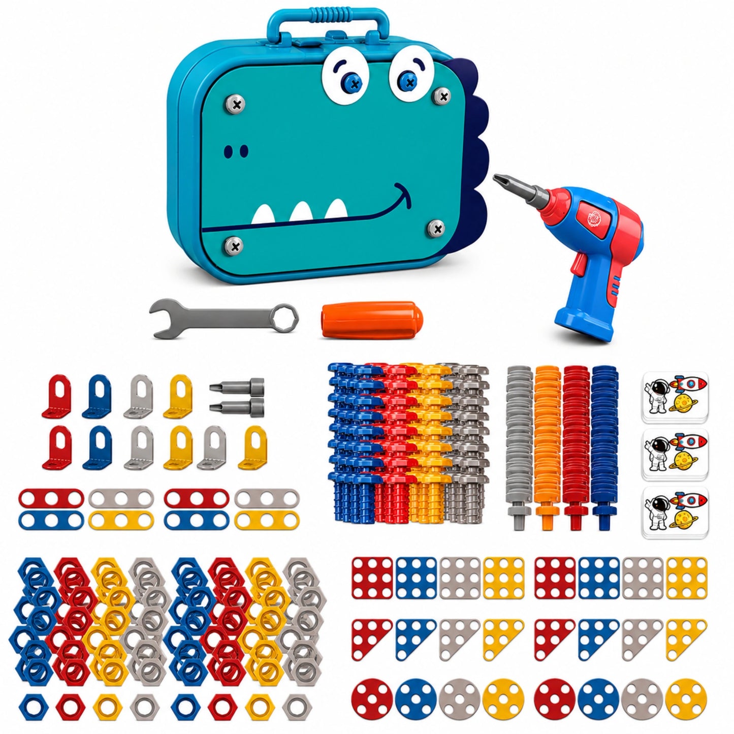 Dinosaur Electric Drill Construction Toy Set