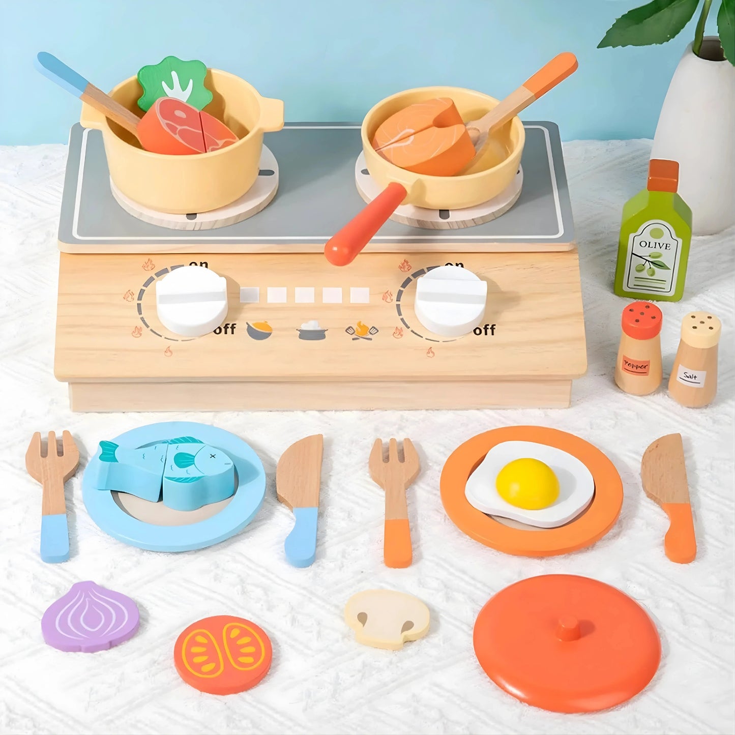 Wooden Kitchen Set Toy