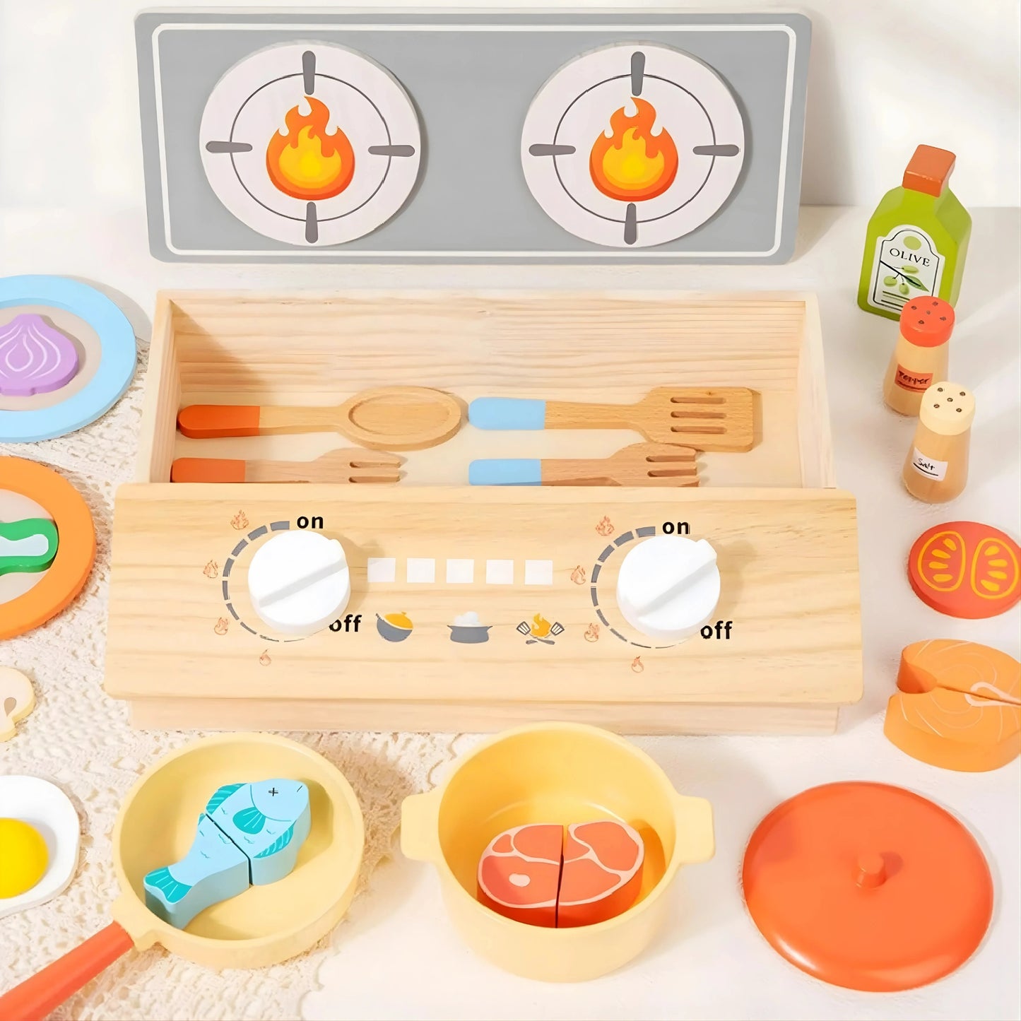 Wooden Kitchen Set Toy