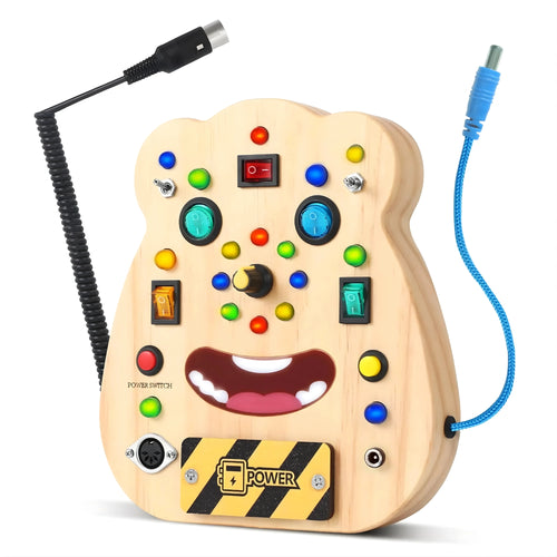 Wooden LED Busy Board for Toddlers