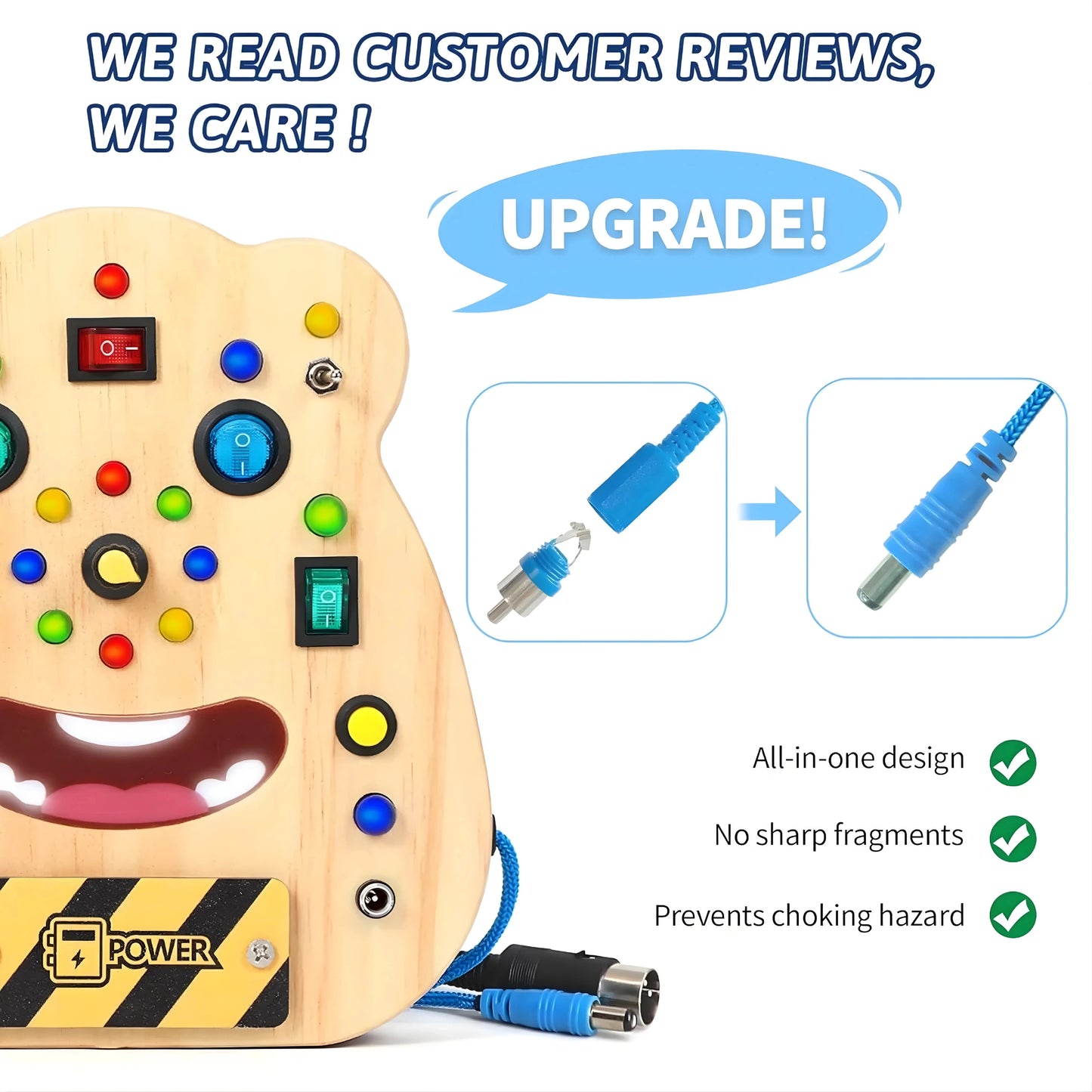Wooden LED Busy Board for Toddlers