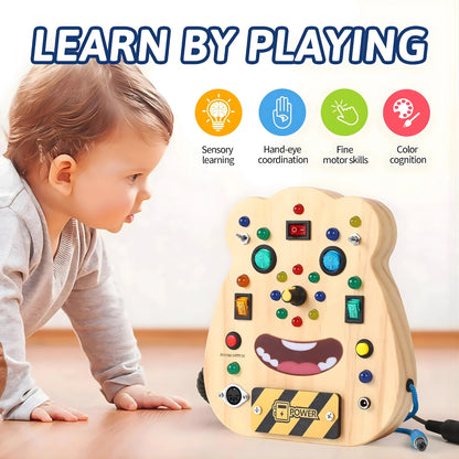 Wooden LED Busy Board for Toddlers