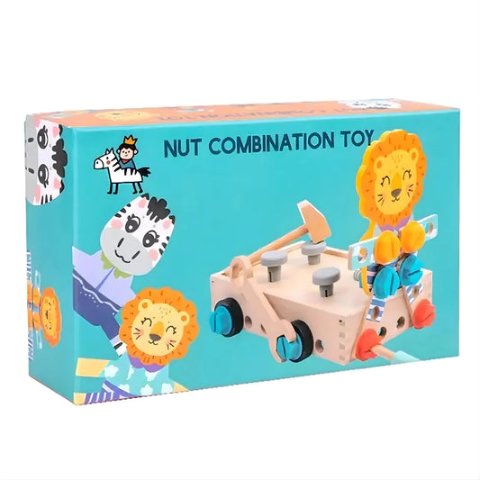 Wooden Nut & Bolt Construction Toy