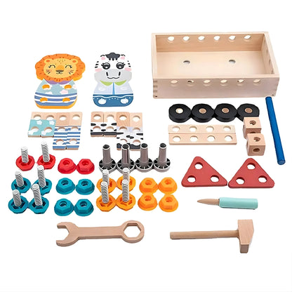 Wooden Nut & Bolt Construction Toy