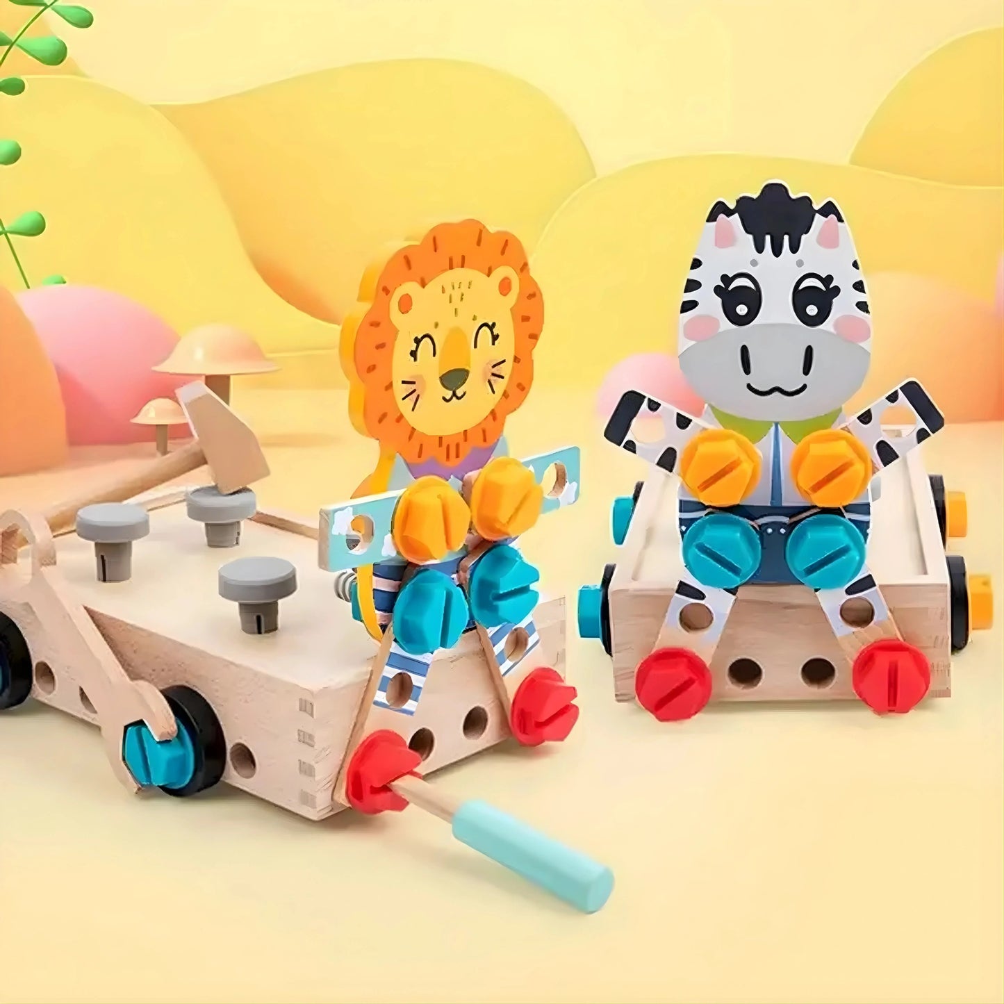 Wooden Nut & Bolt Construction Toy