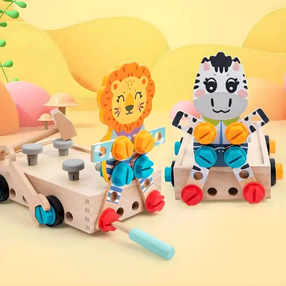 Wooden Nut & Bolt Construction Toy