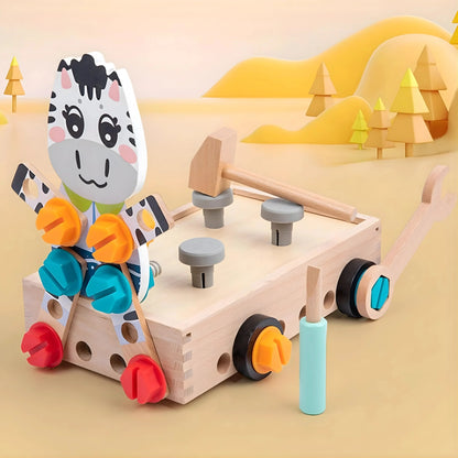Wooden Nut & Bolt Construction Toy