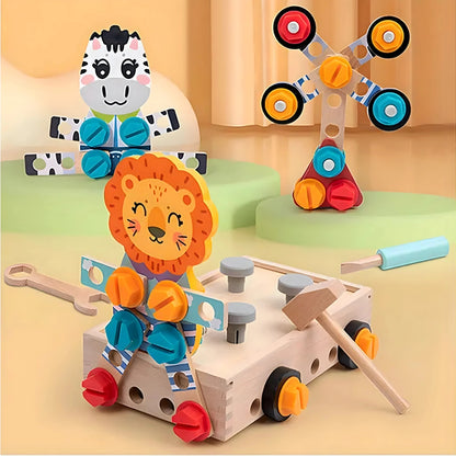 Wooden Nut & Bolt Construction Toy