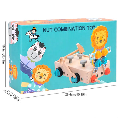 Wooden Nut & Bolt Construction Toy