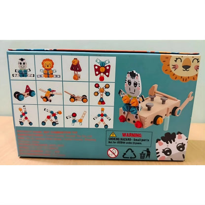 Wooden Nut & Bolt Construction Toy