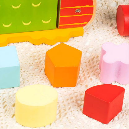 Owl Shape Sorter Wooden Toy with Hammer