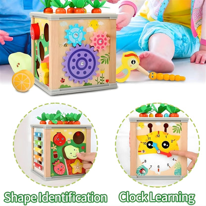 7-in-1 Wooden Activity Cube Toy