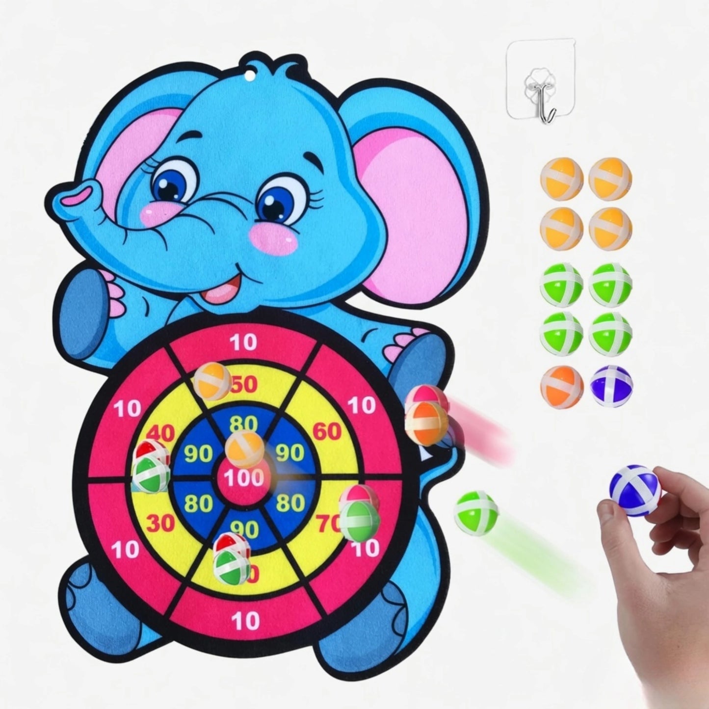 Elephant Sticky Dart Board Game