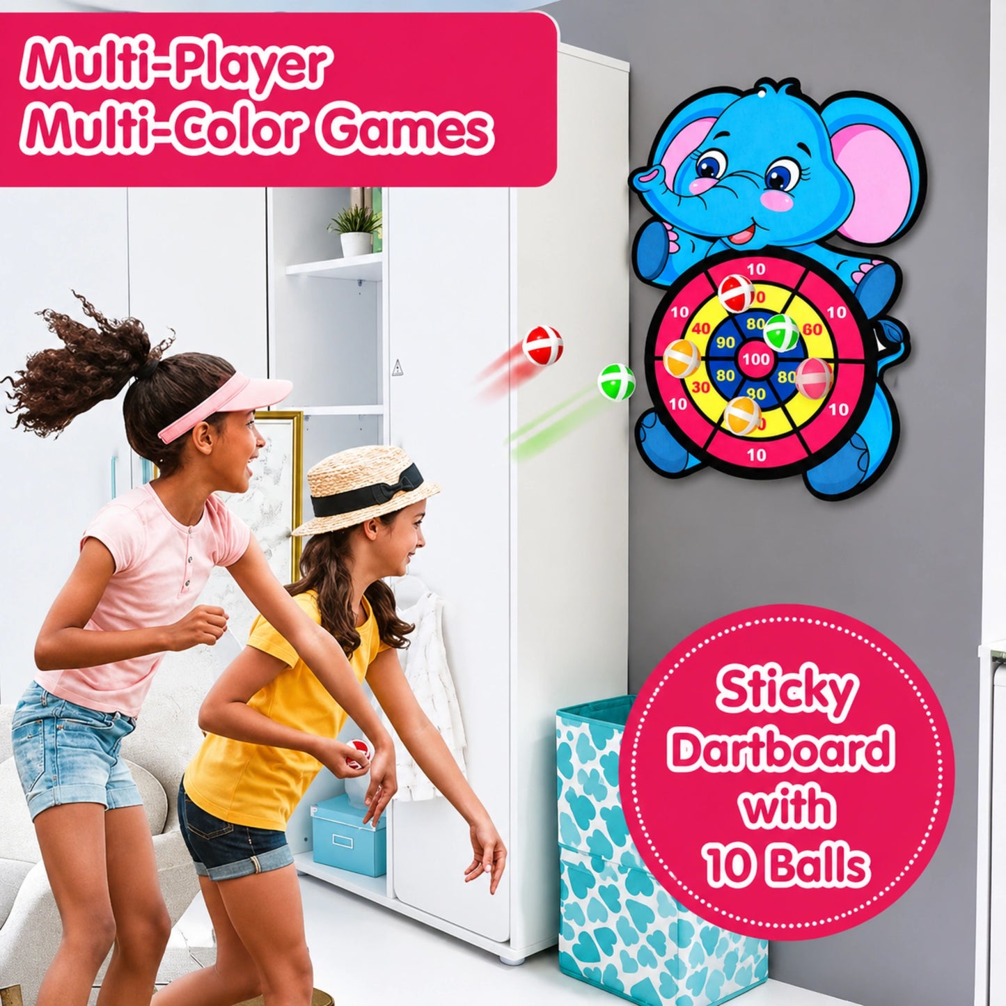 Elephant Sticky Dart Board Game
