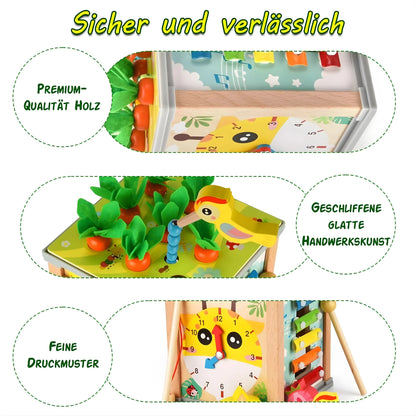 7-in-1 Wooden Activity Cube Toy