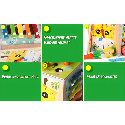 7-in-1 Wooden Activity Cube Toy
