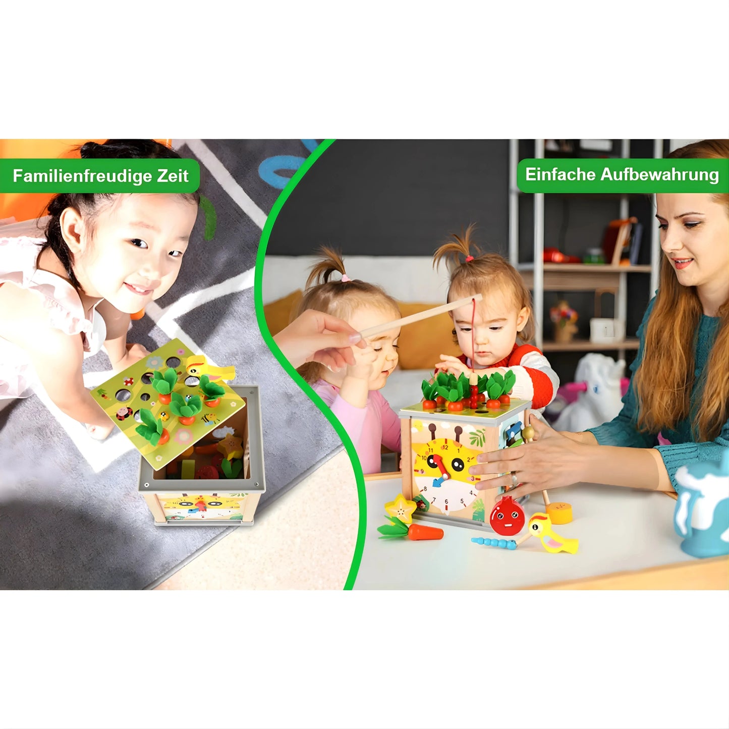 7-in-1 Wooden Activity Cube Toy