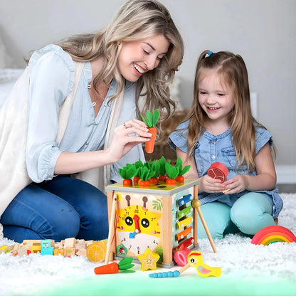 7-in-1 Wooden Activity Cube Toy