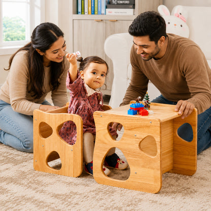 Montessori Wooden Table & Chair Set