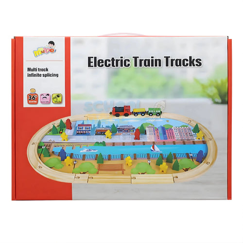 Wooden Train Track Set