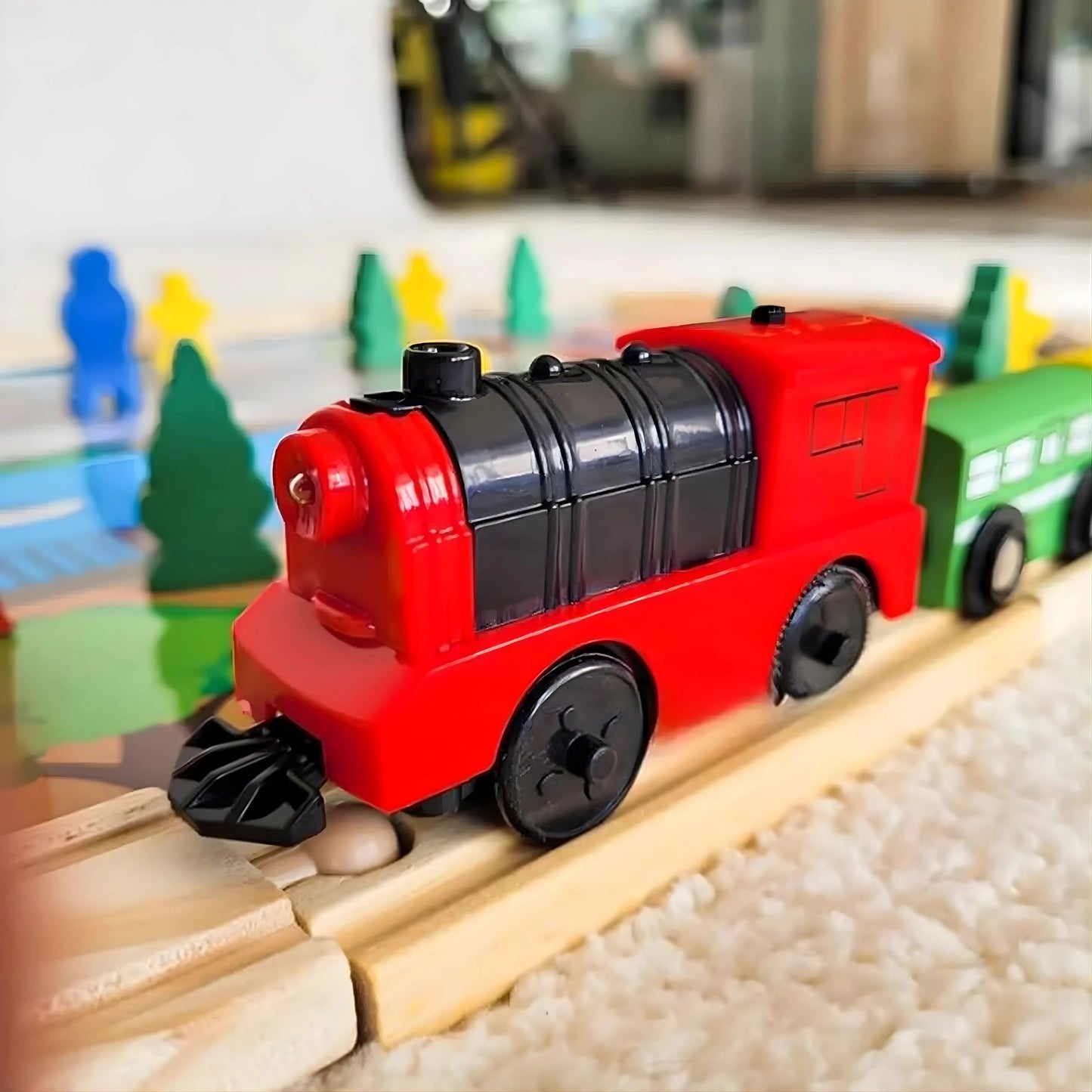 Wooden Train Track Set