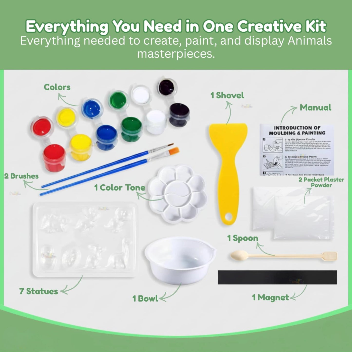 Animal Mould & Paint DIY Craft Kit for Kids