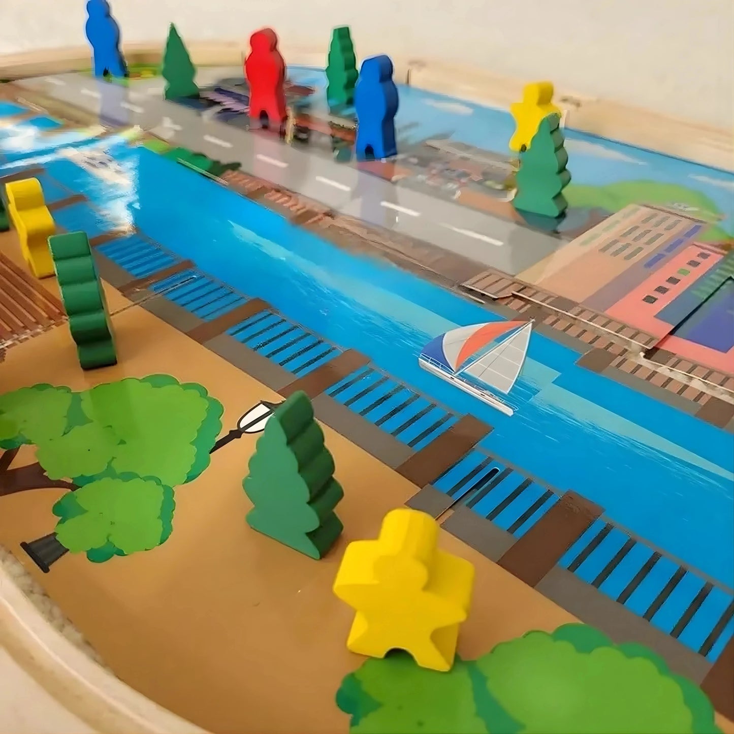 Wooden Train Track Set