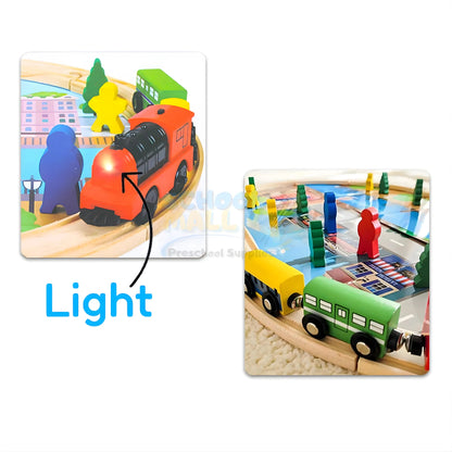Wooden Train Track Set