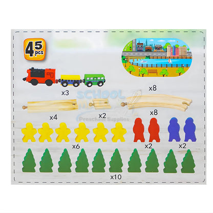 Wooden Train Track Set