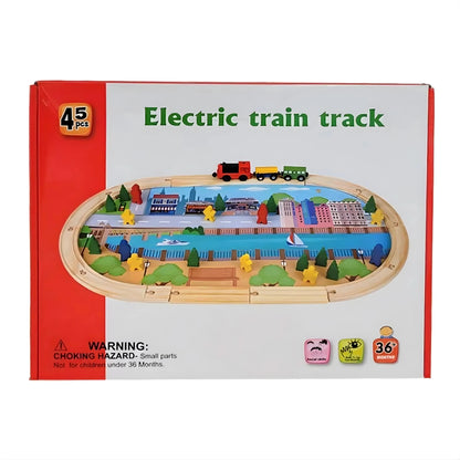 Wooden Train Track Set