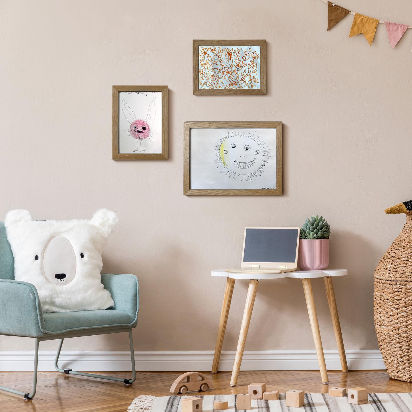 A3 Kids Art Display Frame with Storage