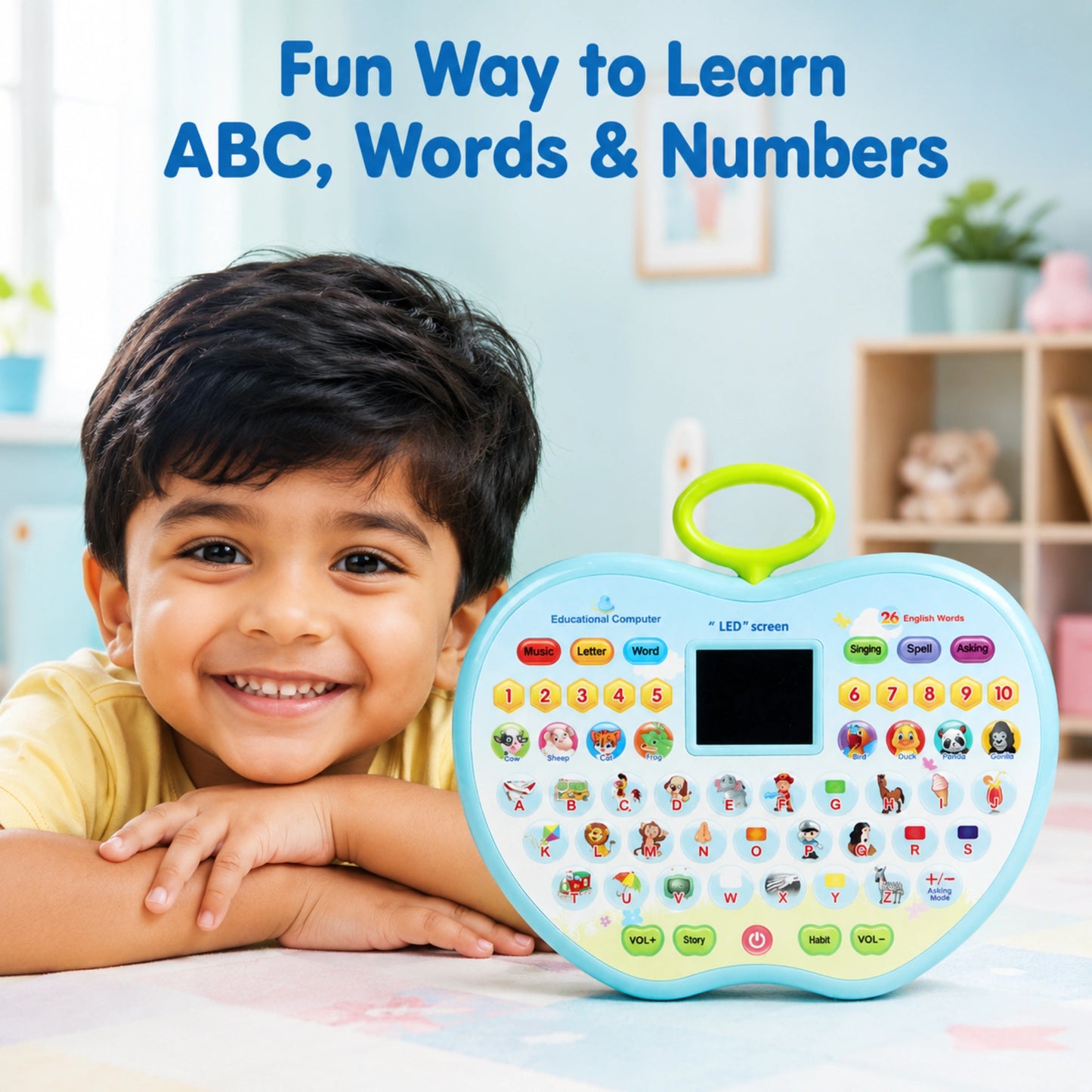 Apple Shaped Educational Learning Pad