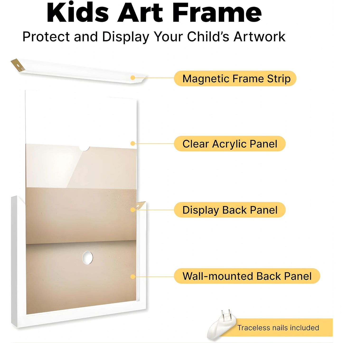 Art Frame A4 – Magnetic Front Opening Artwork Display Frame