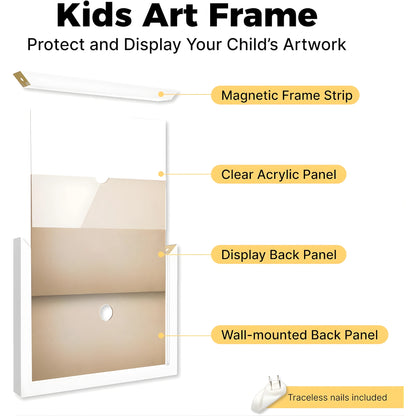 Art Frame A4 – Magnetic Front Opening Artwork Display Frame