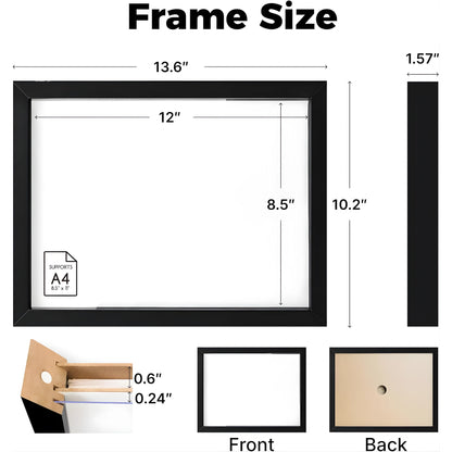 Art Frame A4 – Magnetic Front Opening Artwork Display Frame